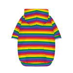 Rainbow Stripe Print Dog Zip Up Hoodie