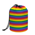 Rainbow Stripe Print Drawstring Makeup Bag