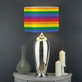 Rainbow Stripe Print Drum Lamp Shade
