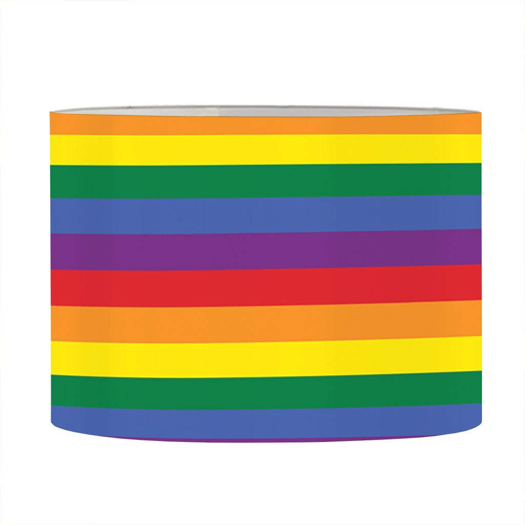 Rainbow Stripe Print Drum Lamp Shade