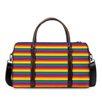 Rainbow Stripe Print Duffle Bag