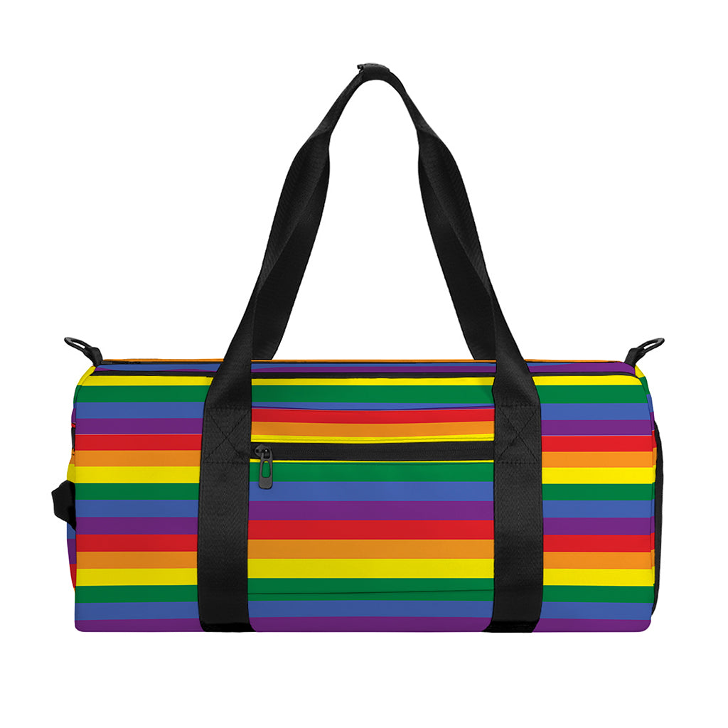 Rainbow Stripe Print Gym Bag
