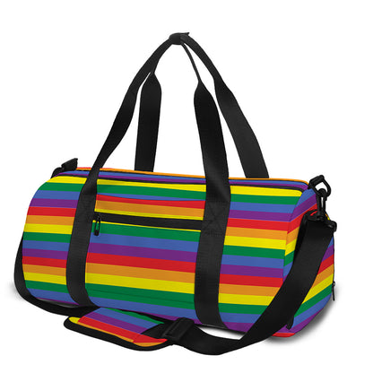 Rainbow Stripe Print Gym Bag