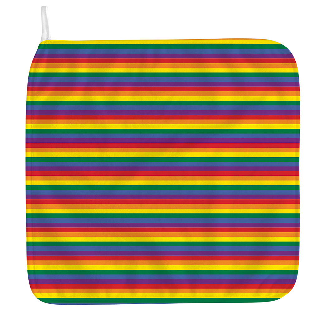 Rainbow Stripe Print Hand Towel