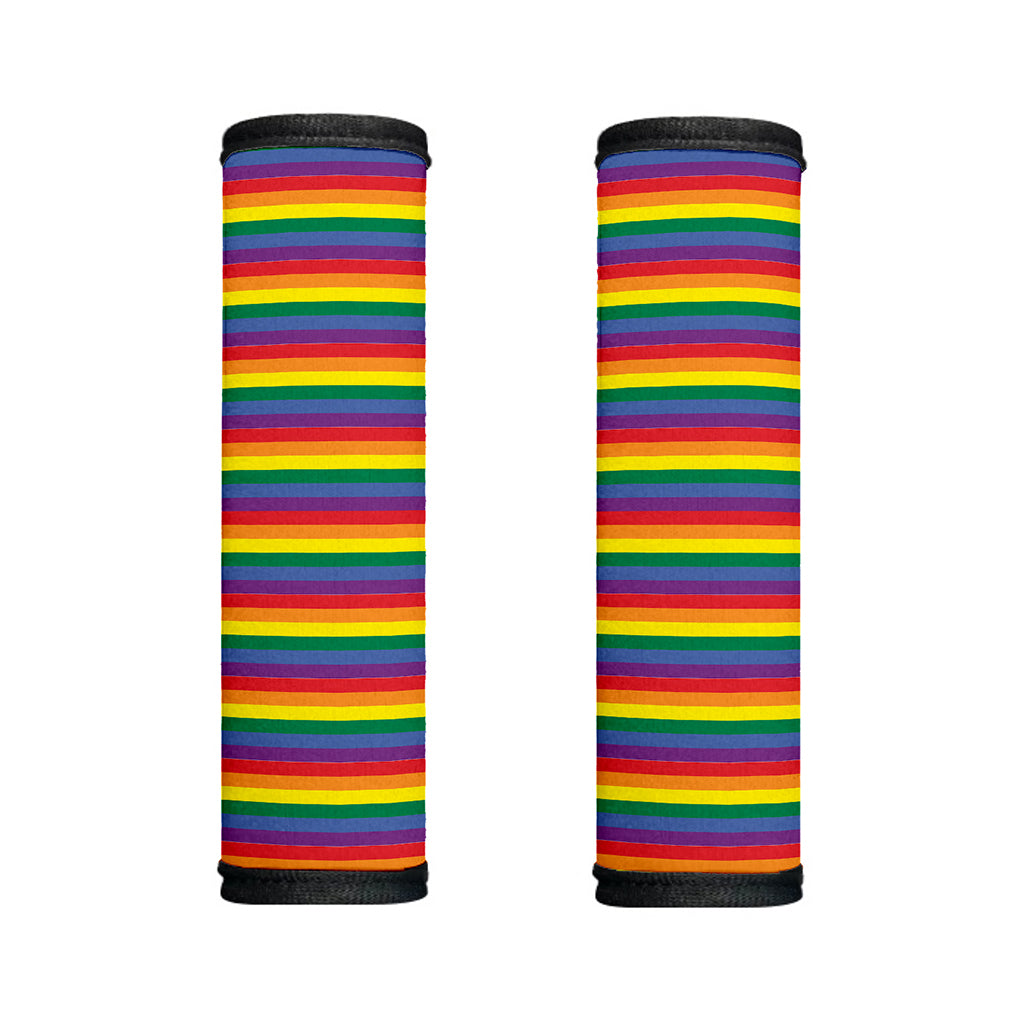 Rainbow Stripe Print Handle Covers
