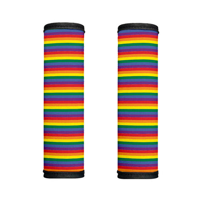 Rainbow Stripe Print Handle Covers