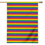 Rainbow Stripe Print House Flag