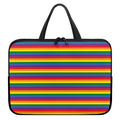 Rainbow Stripe Print Laptop Sleeve With Handle
