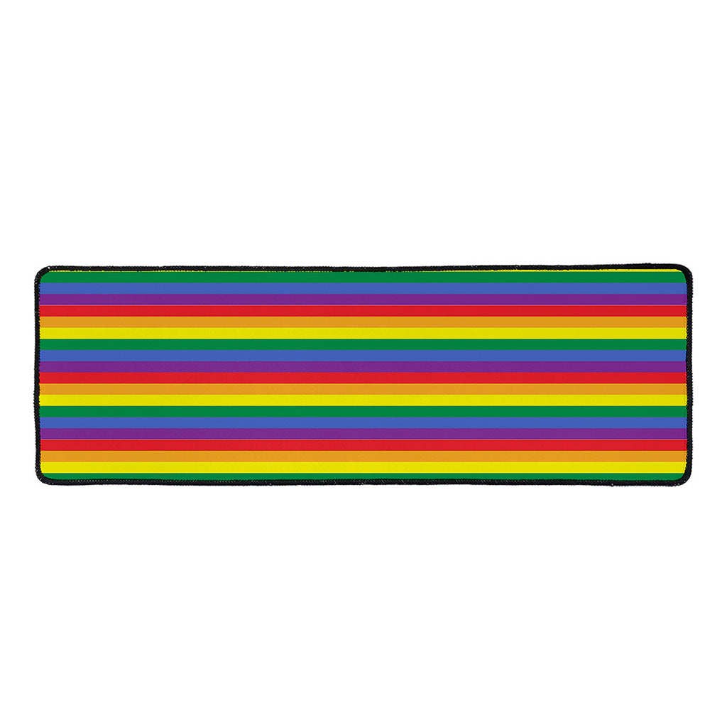 Rainbow Stripe Print Long Kitchen Mat
