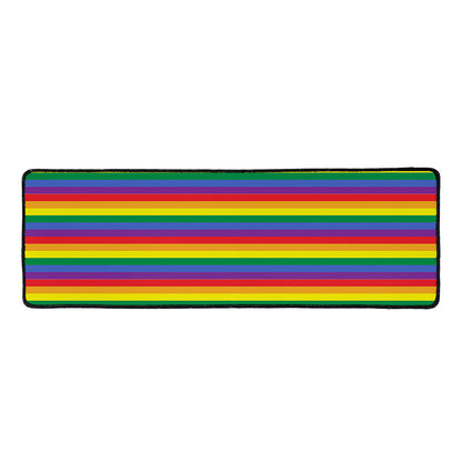 Rainbow Stripe Print Long Kitchen Mat