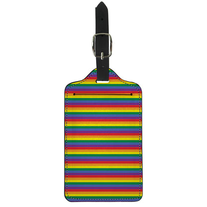 Rainbow Stripe Print Luggage Tag