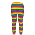Rainbow Stripe Print Men's Leggings