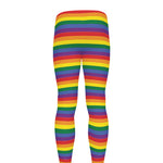 Rainbow Stripe Print Men's leggings