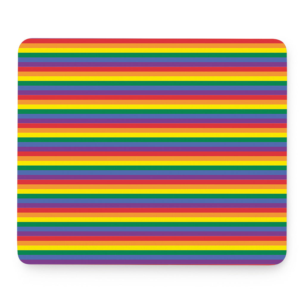 Rainbow Stripe Print Mouse Pad