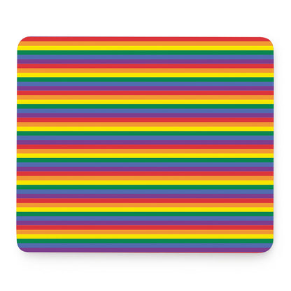 Rainbow Stripe Print Mouse Pad