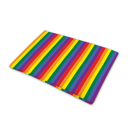 Rainbow Stripe Print Pet Cooling Mat Cover