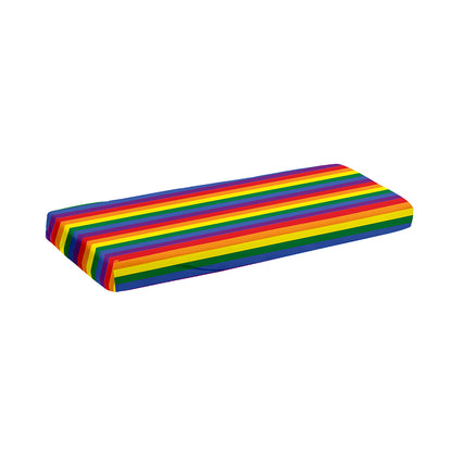 Rainbow Stripe Print Piano Keyboard Cover