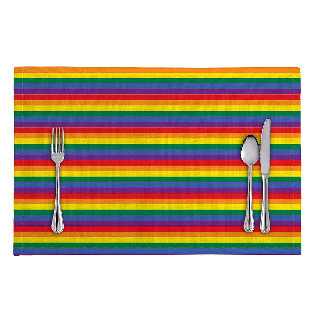 Rainbow Stripe Print Placemat