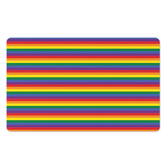 Rainbow Stripe Print Polyester Doormat