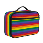 Rainbow Stripe Print Portable Lunch Bag