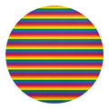 Rainbow Stripe Print Round Blanket