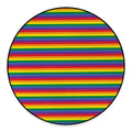 Rainbow Stripe Print Round Floor Mat
