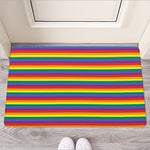 Rainbow Stripe Print Rubber Doormat
