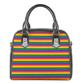 Rainbow Stripe Print Shoulder Handbag
