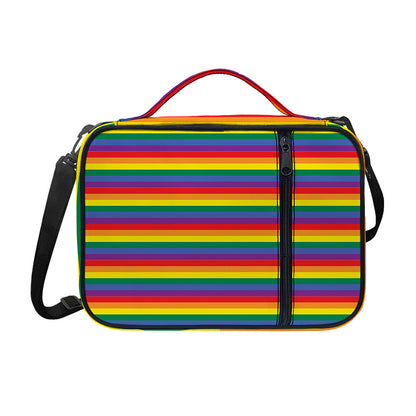 Rainbow Stripe Print Shoulder Strap Bible Bag