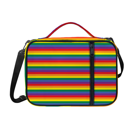 Rainbow Stripe Print Shoulder Strap Bible Bag