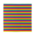 Rainbow Stripe Print Silk Bandana