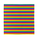 Rainbow Stripe Print Silk Bandana