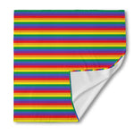 Rainbow Stripe Print Silk Bandana