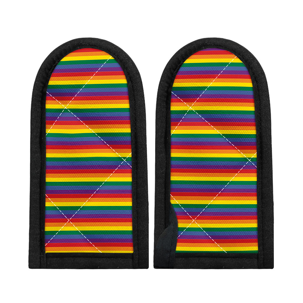 Rainbow Stripe Print Skillet Handle Cover