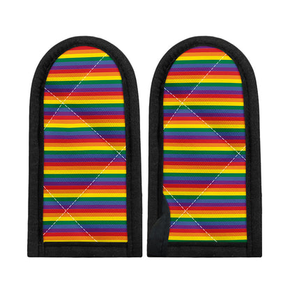 Rainbow Stripe Print Skillet Handle Cover