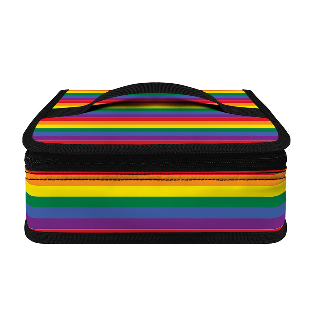 Rainbow Stripe Print Small Lunch Bag