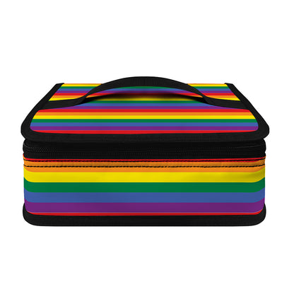 Rainbow Stripe Print Small Lunch Bag