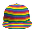 Rainbow Stripe Print Snapback Cap