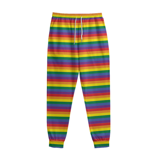 Rainbow Stripe Print Sweatpants