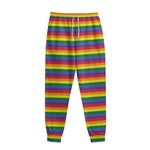 Rainbow Stripe Print Sweatpants