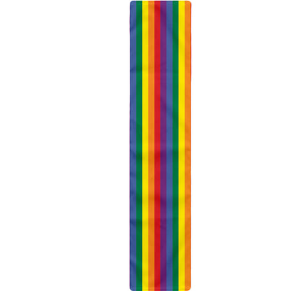 Rainbow Stripe Print Table Runner