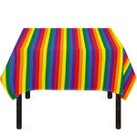 Rainbow Stripe Print Tablecloth