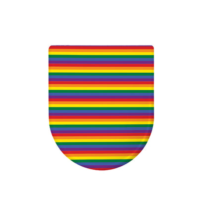 Rainbow Stripe Print Toilet Lid Cover