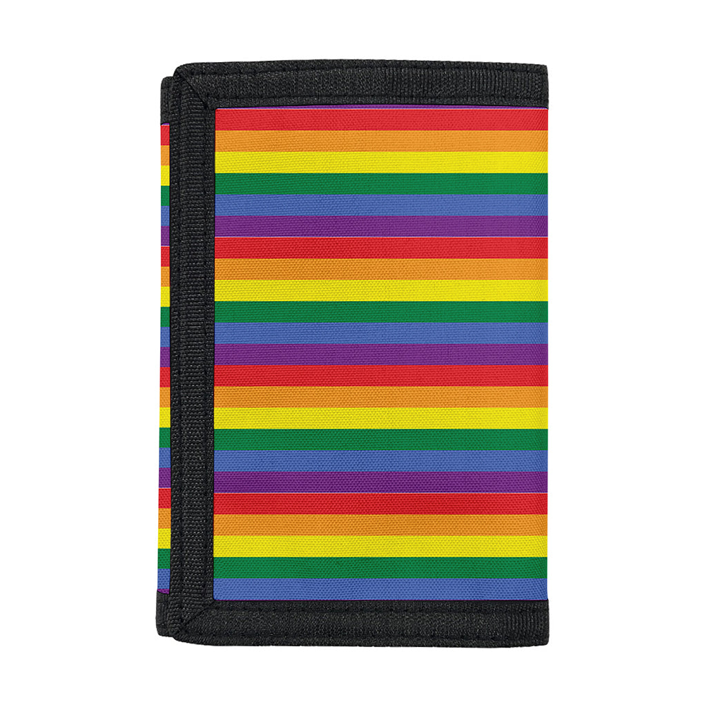 Rainbow Stripe Print Trifold Wallet
