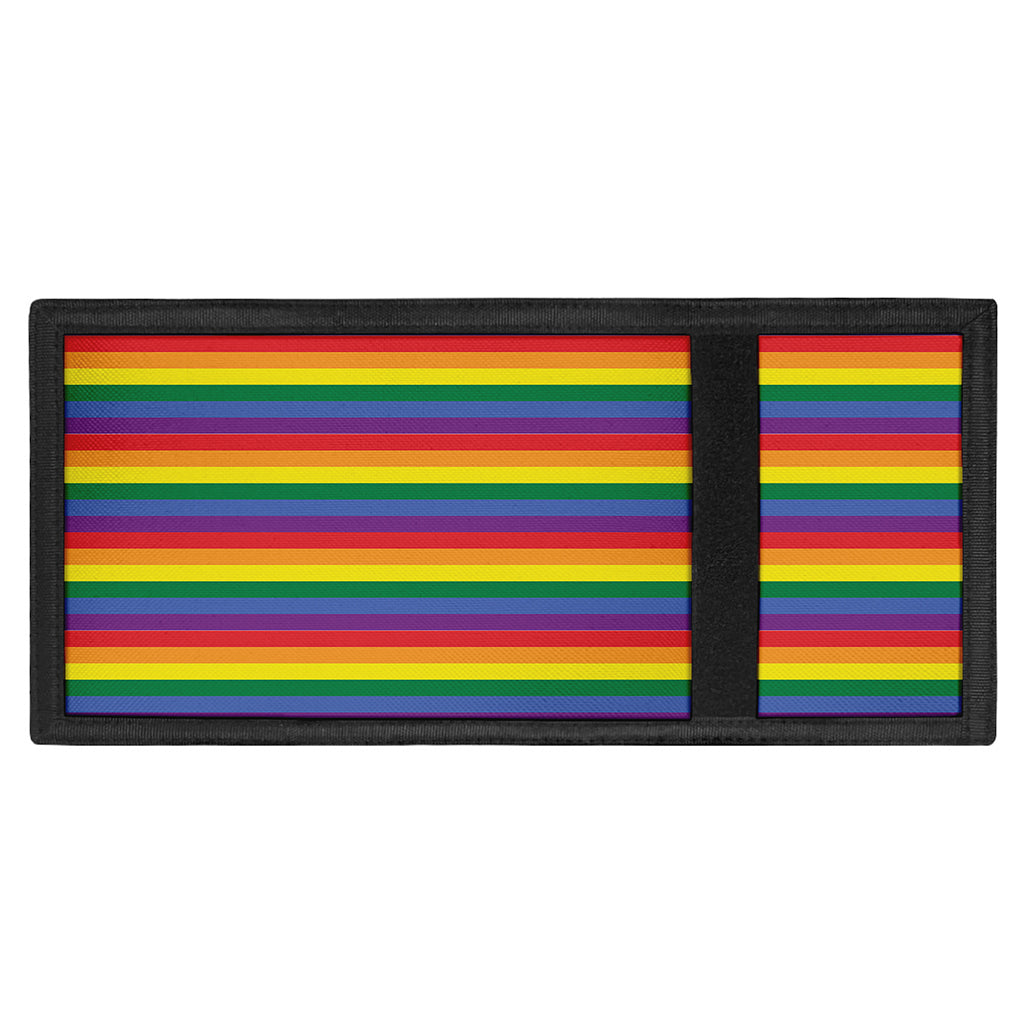 Rainbow Stripe Print Trifold Wallet