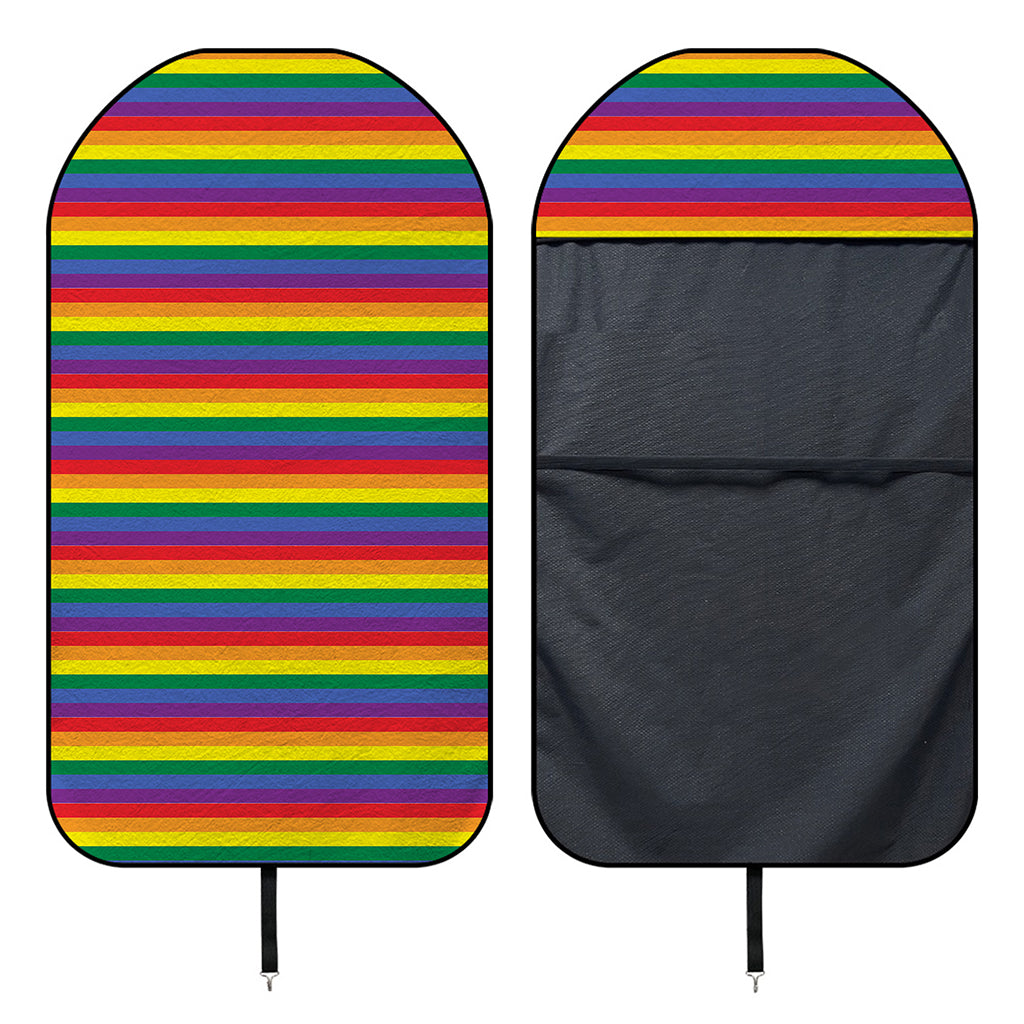 Rainbow Stripe Print Waterproof Car Seat Cover