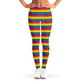 Rainbow Stripe Print Women's Leggings
