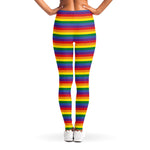 Rainbow Stripe Print Women's Leggings