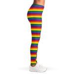 Rainbow Stripe Print Women's Leggings