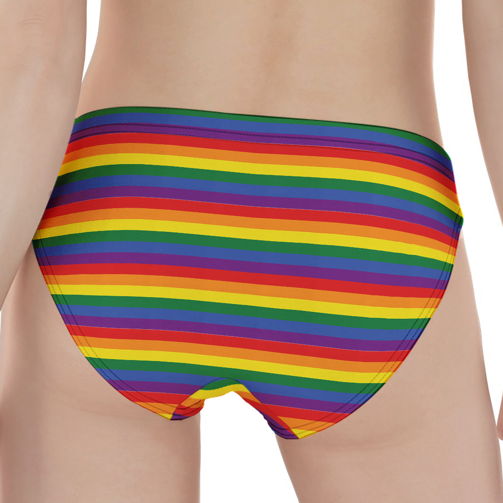 Rainbow Stripe Print Women's Panties